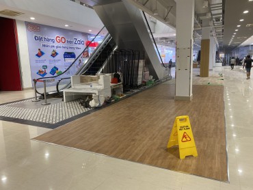 Công trình sàn nhựa hèm khoá siêu thị Go Bến Tre
